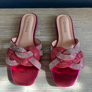 Berness Pink and Silver Women's Sandals